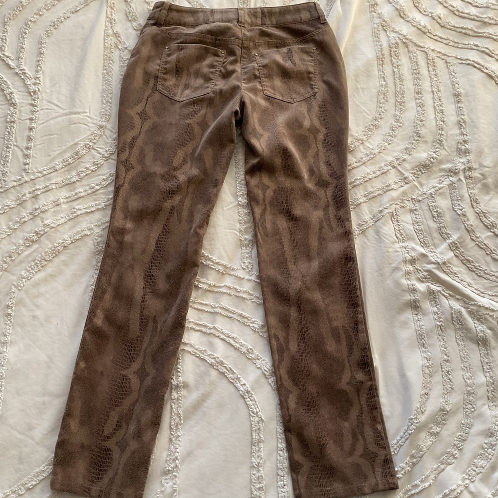 Chico's Brown Snake Print Pants - Picture 3 of 6